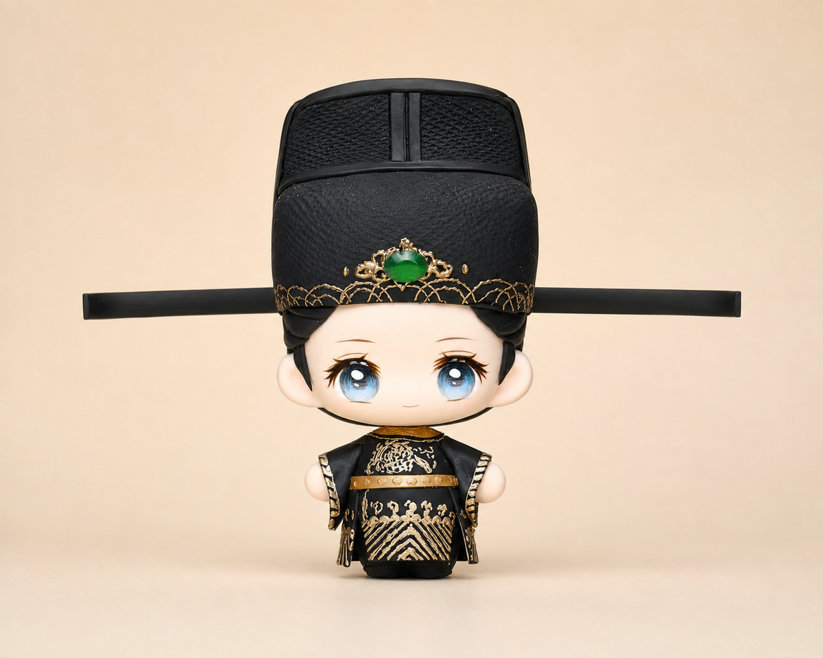 Jade Court Scholar – Handmade Chibi Art Doll