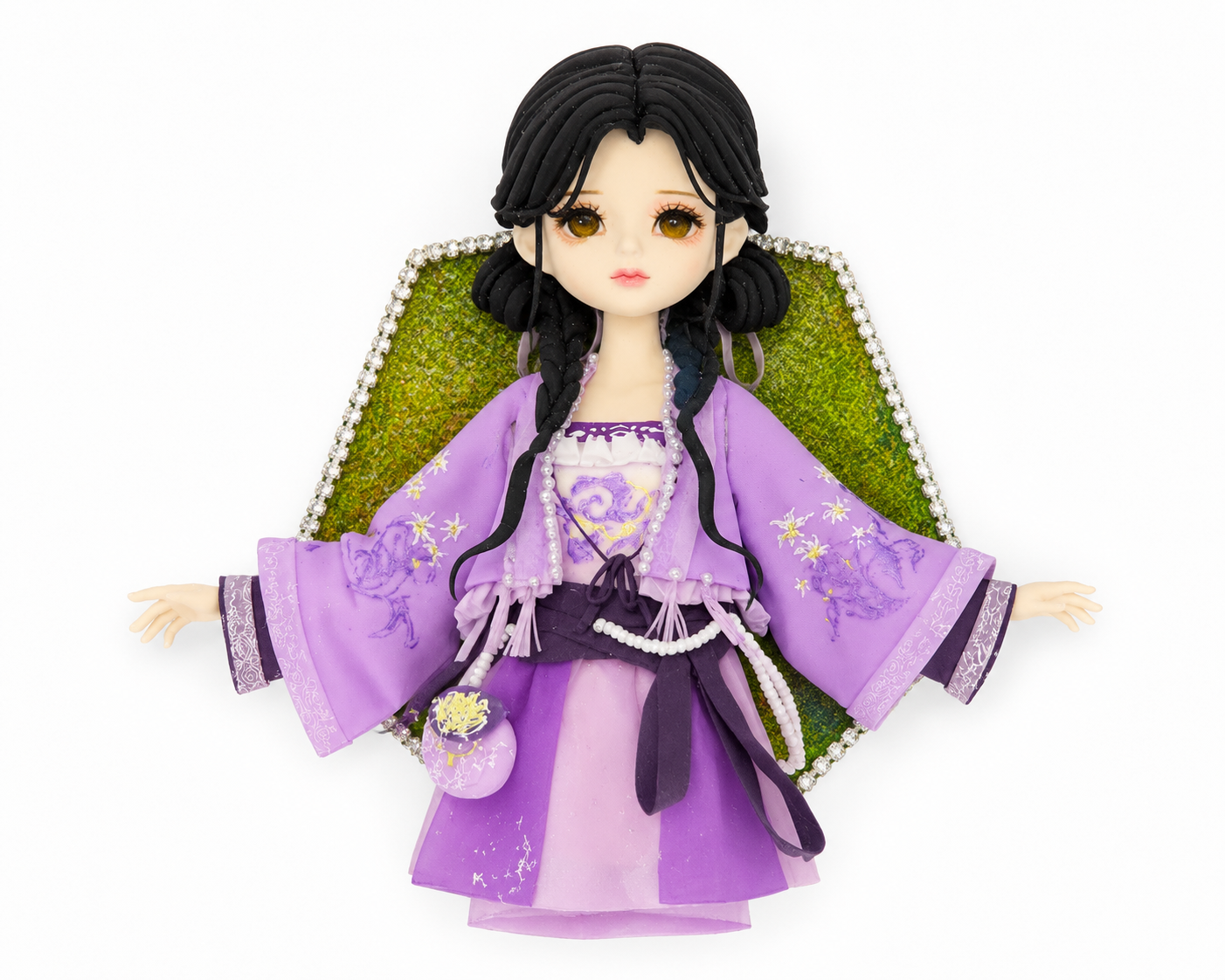 Handmade Purple Hanfu Art Doll