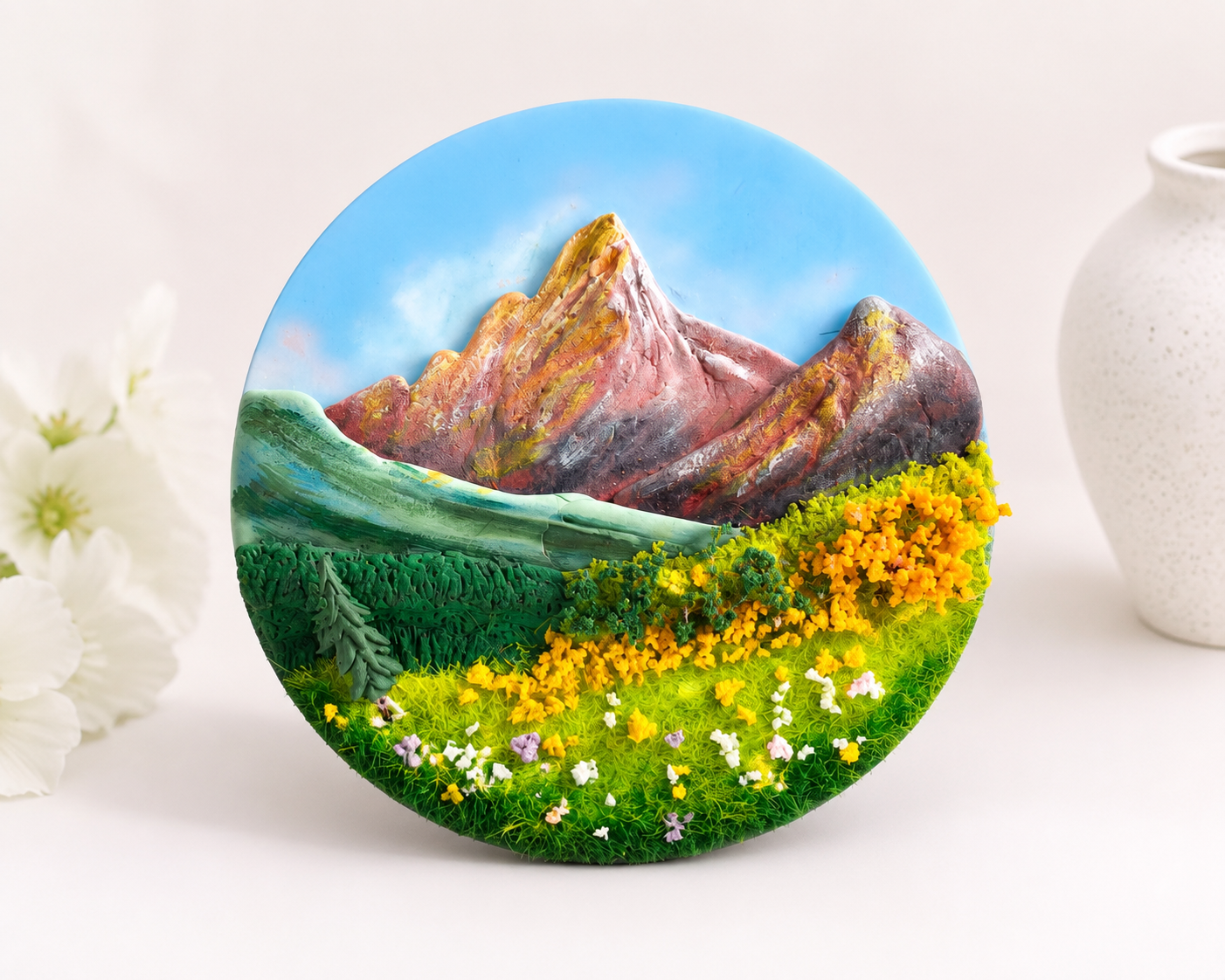 Meadow Mountain Escape™– Handmade Nature Fridge Magnet