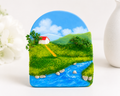 Golden River Valley™ – Handmade Nature Fridge Magnet
