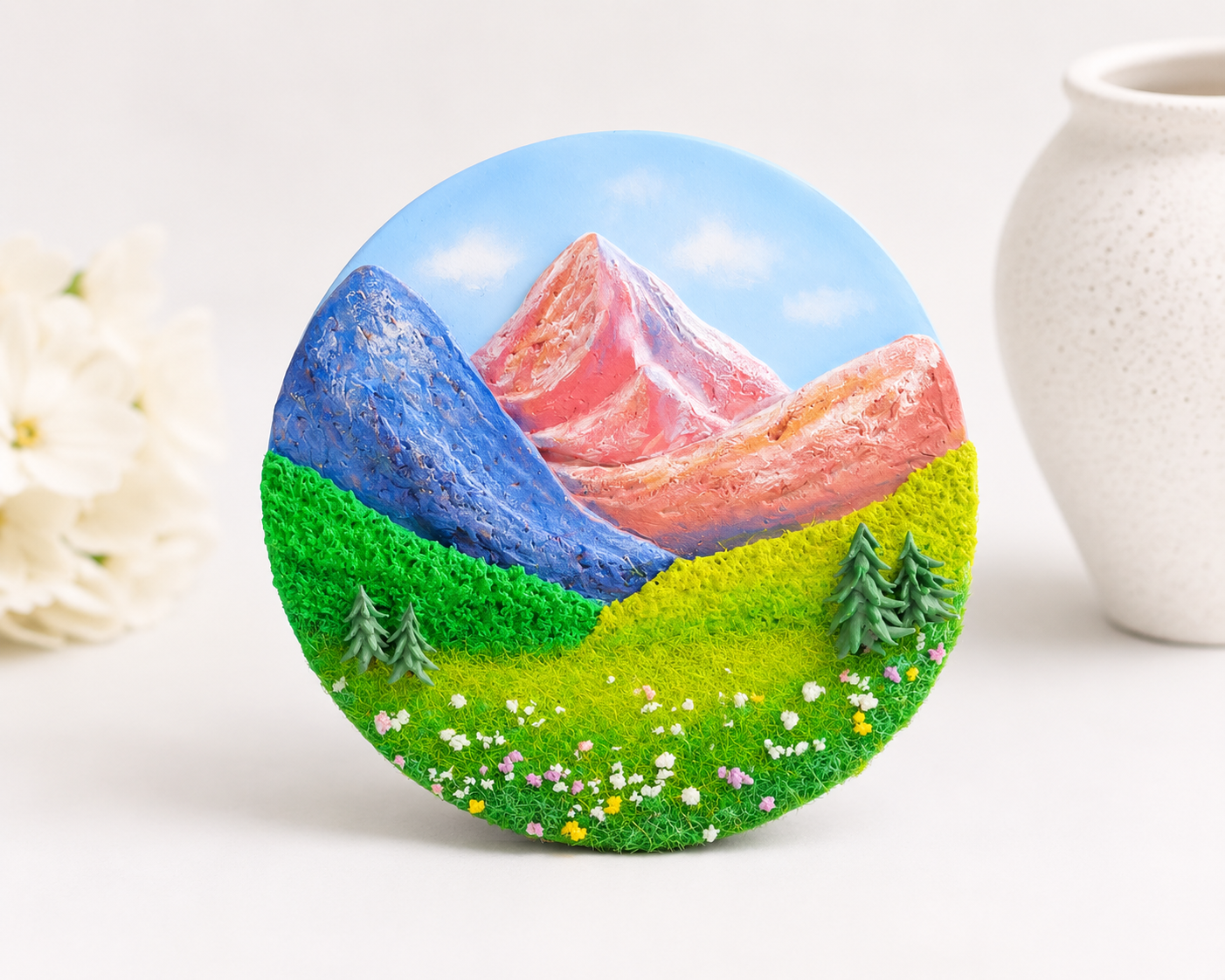 Mountain Meadow Trail™ – Handmade Nature Fridge Magnet