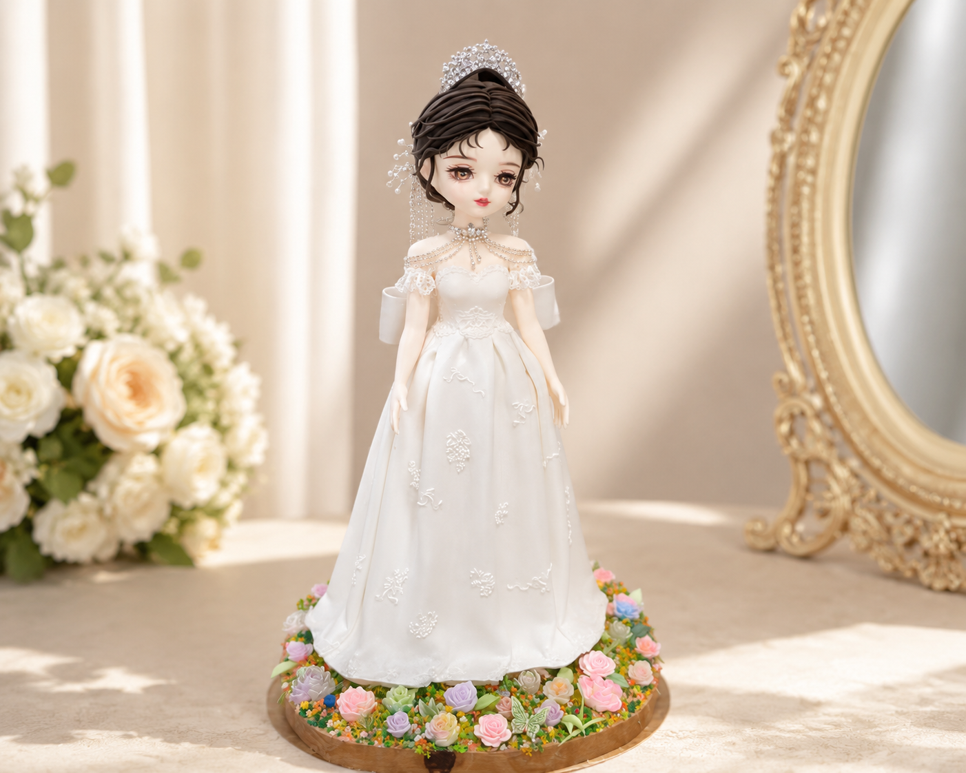 Elara – Handmade Bridal Fantasy Doll